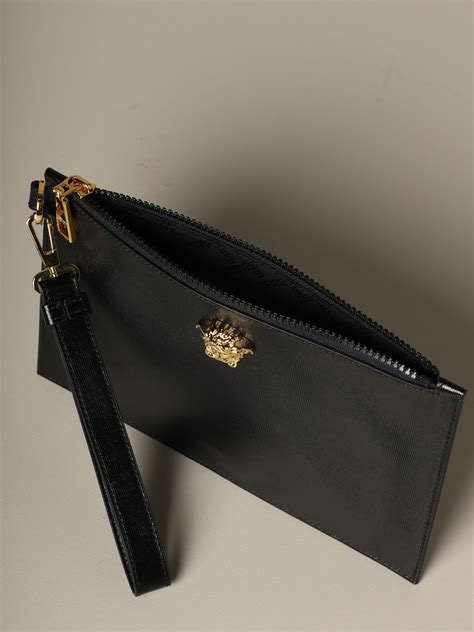 versace collection black leather bag|Versace handbags new collection.